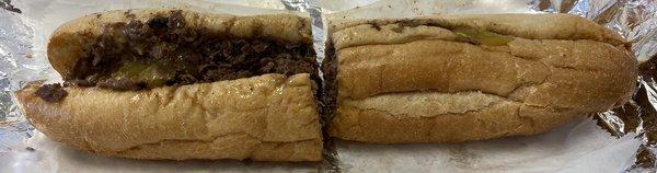 Cheesesteak - amoroso roll, on the greasy side ... average overall and flavor wise, but a great price