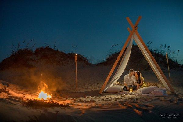 A beautiful and romantic engagement session at South Padre Island, Texas