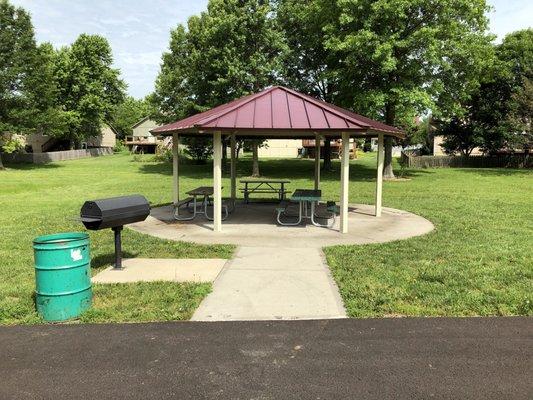 Shelter Area with Grill on Walking Path