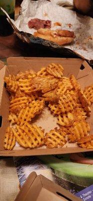 Waffle fries that would bust a tooth