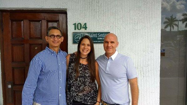 Parte del equipo: Jose Luis, Irma y Reinaldo