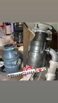 Garbage disposal replacement **Before/After