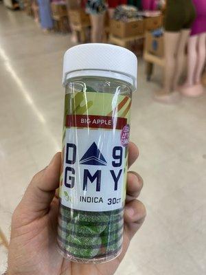 Delta 9 edibles 27 mg per gummie, 30pc of gummies per bottle