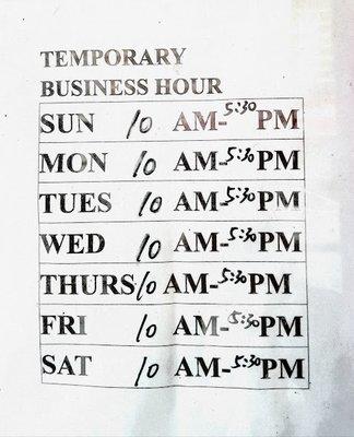 Store Hours