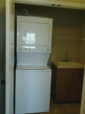 In-unit laundry with utility sink