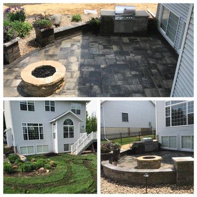 Before (bottom left corner) & After of a lovely patio project