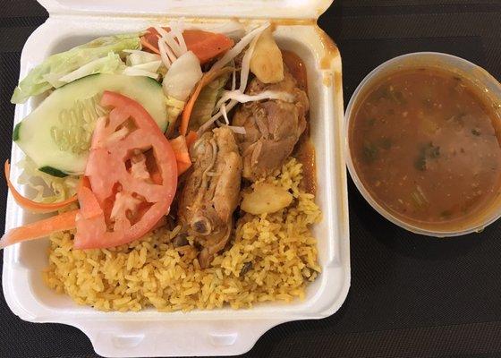 $7 for the dinner special (rice, beans, salad & protein) and $2 for an extra side of beans.