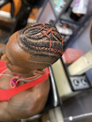 Braids on natural men's hair