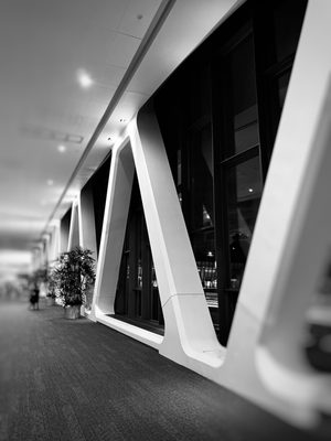 New Terminal B - Walkway to transportation