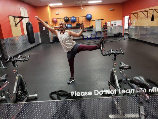 I'm such a poser! ‍‍‍‍‍ again, switching the pics up for a minute lol. This is the group fitness room!