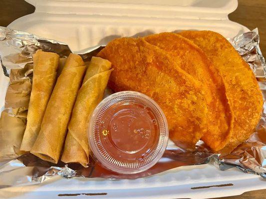 Lumpia and Chamorro empanada