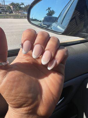 French manicure dip for base, gel for white