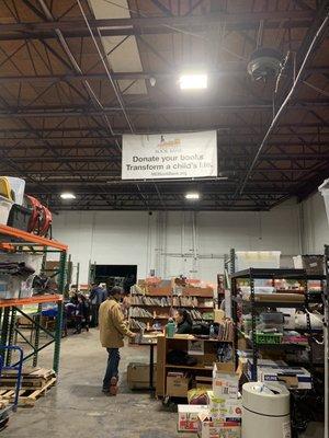 Walking up to the Maryland Book Bank.