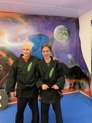 Father and son testing for their black belts together!