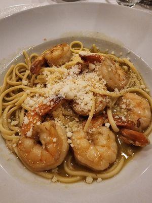 Shrimp Scampi with some parmesan