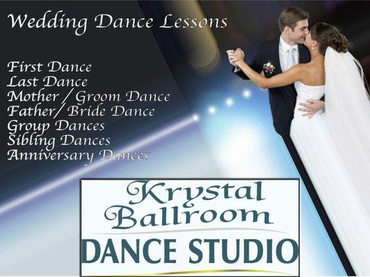 Learn your wedding dance at the Krystal Ballroom