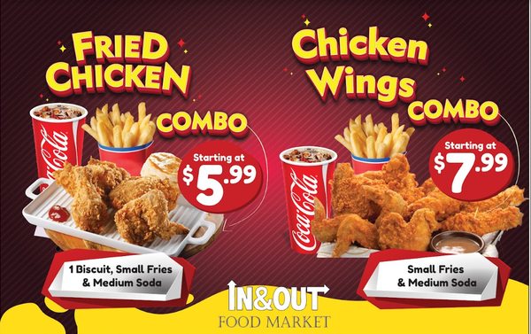 Fried Chicken Combo Starting at $5.99