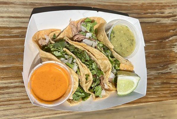 Taco combo (Barbacoa, Carnitas, Saudero)