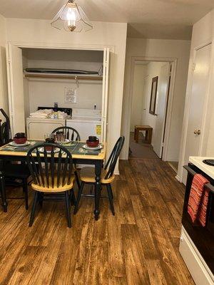 Kitchen and laundry room