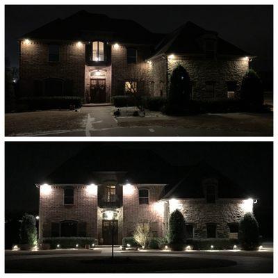 Add curb appeal and make it easy to see everything at night.