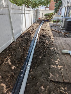 Roof gutter leaders can be piped underground to keep storm water away from your home