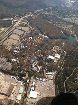 Flying over Busch Gardens, Williamsburg, VA. Amazing...