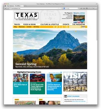 Texas Highways - Responsive web design, CMS platform