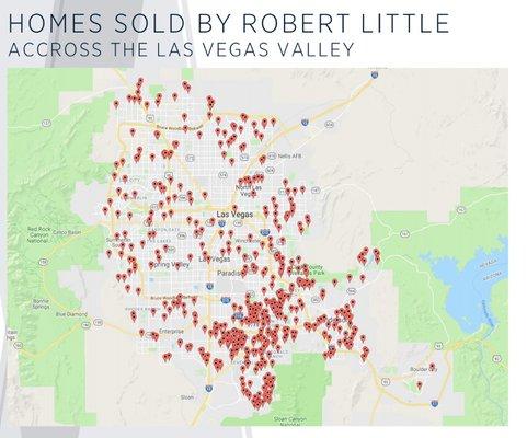 Visual Snapshot of homes sold by Robert Little across the valley!