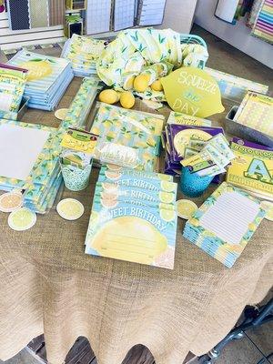 Squeeze the Day! The lemon theme is sure to brighten the room!