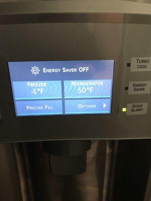 Fridge temp issue. New fridge is way too warm.