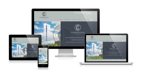 Cosmopolitan Condominiums Website design and development.