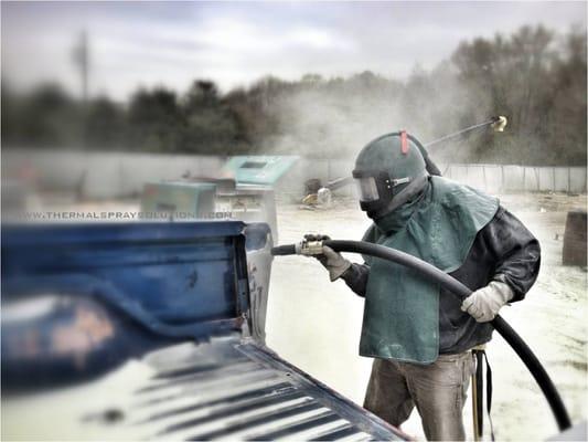 Sandblasting a 1978 Ford Bronco