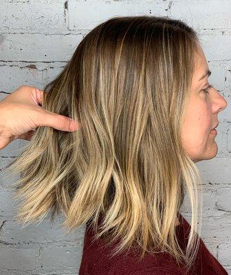 Soft blend balayage