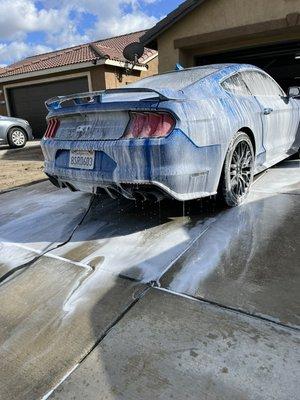 Full interior and exterior detail on a Mustang Gt