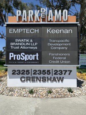 Park Del Amo Tenant Signage