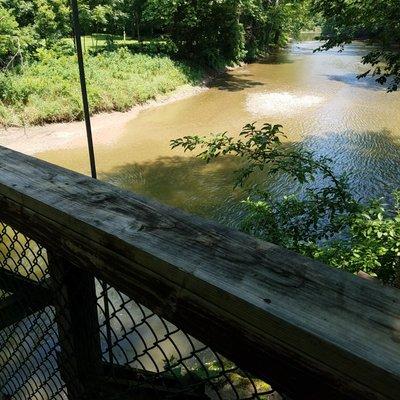 view of Deer Creek from the bridge