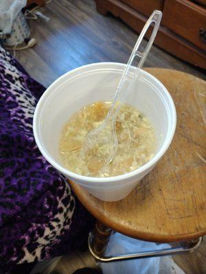 Good egg drop. Not the best but I wouldn't throw it out. The restaurant is rustic. This is a good take out place. 16. Egg Drop Soup