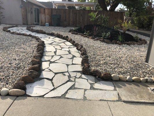 Flagstone walkway