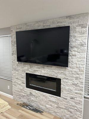 Fireplace electrical and tv electrical added.