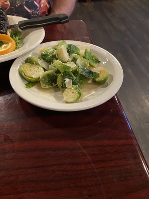 Steamed parmigiana Brussel sprouts