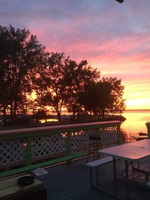 Great sunsets on the deck