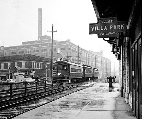 IPP - Villa Ave. Station circa. early 50's - Ovaltine factory in background