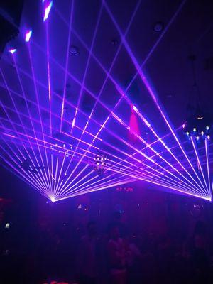 Lasers at paymon's Ultra Lounge.