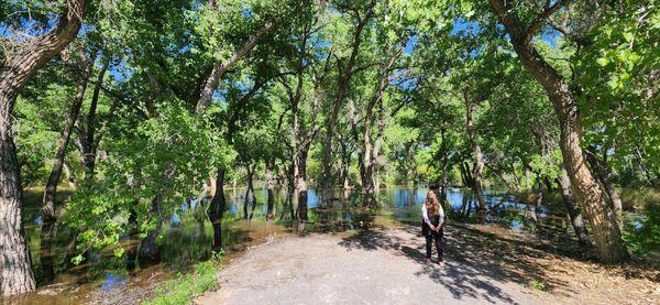 River was flooding over that day.