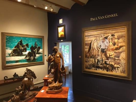 Paintings by Paul Van Ginkel and Peter Hagen and sculpture by Paul Moore at McLarry Fine Art