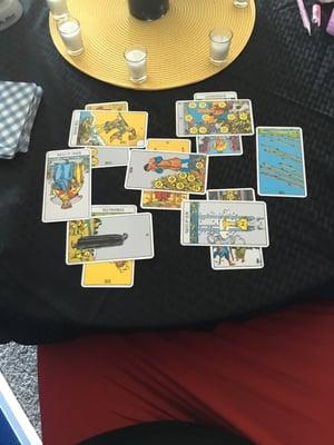 The very popular tarot card reading