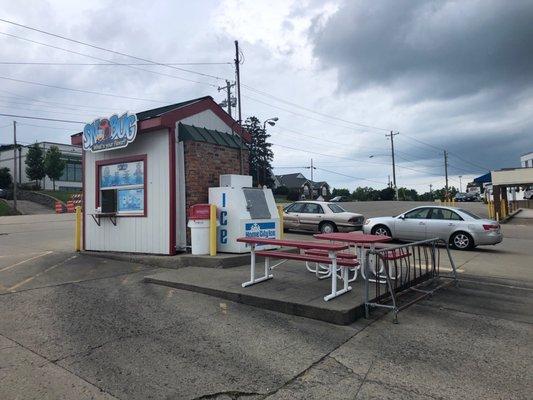 Outside - a cute little building