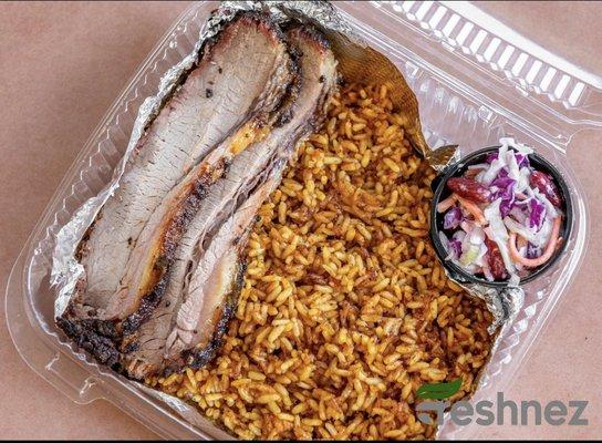 Jollof Rice & Smoked brisket