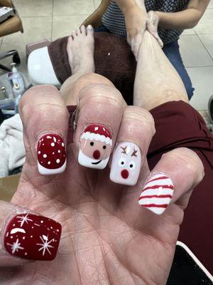 Nails and toe nails Christmas ready!