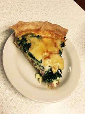 The quiche is homemade and soooo good!